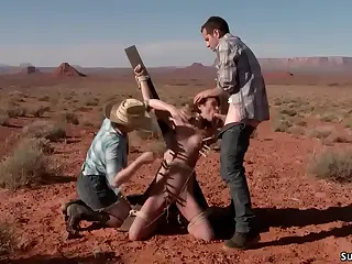 A deviant couple torments a babe in desert heat, sand sticking to sweat-slicked skin for a gritty thrill. Harsh winds carry muffled cries, adding to the raw edge. Power dynamics shift, turning isolation into a storm of dark pleasures and unyielding demands.