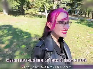 Sunlight filters through the trees as a daring public pickup turns a Russian student into the star of steamy outdoor escapades, where eager lips meet in a frenzy of raw kisses that echo through the open air. The thrill builds with every bold touch on exposed skin, pushing boundaries in a wild rush that ends in a liberating cumwalk, leaving pulses racing and desires utterly unleashed. Whispers of leaves rustling add to the intoxicating mix, making the moment unforgettable in its untamed glory.