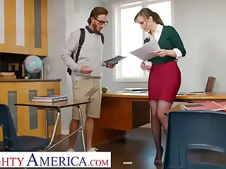 Lexi Luna cranks up the intensity, wrapping around him in a naughty rhythm that sends shockwaves through their bodies, her sultry laugh mixing with the slick slide of skin on skin. Picture the way her curves press close, creating a haze of desire that builds like a storm about to break. He grips tight, lost in the wild ride that leaves them both breathless and craving more, turning a simple lesson into pure, electric bliss.