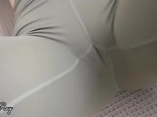A creampie fills the stepsister's yoga pants just before her workout, the surprise turning routine into a slick, forbidden thrill. The damp fabric clings to her skin, heightening the rush of warmth that spreads inside. She pauses, caught in the afterglow that pulses with secret pleasure.
